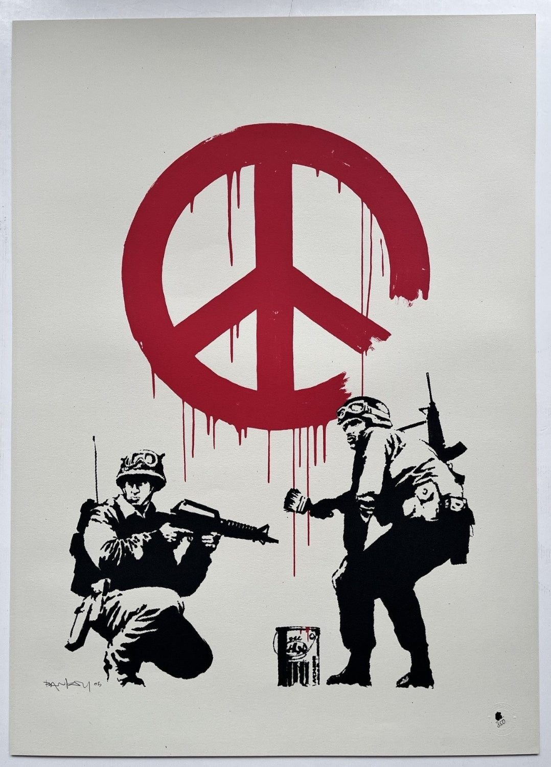 Banksy CND Soldiers SIgned