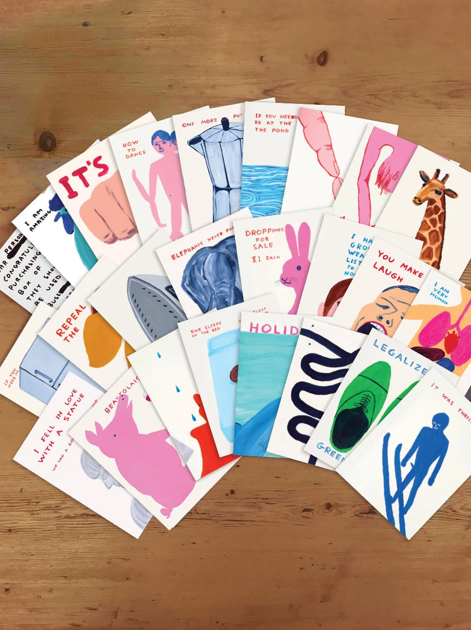 David Shrigley - Postcard Set #2 (24 Postcards)