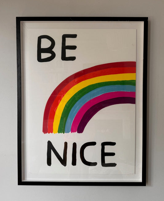 David Shrigley - Be Nice (Screenprint) (Framed)