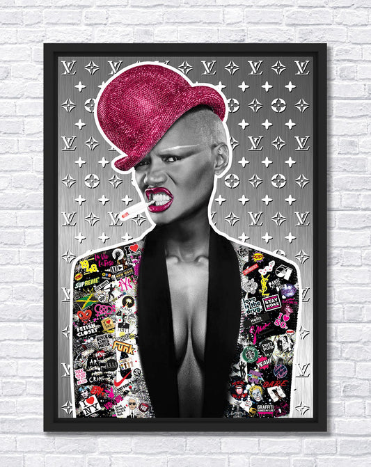 The Postman -  Grace Jones ( Hand-Finished Print)