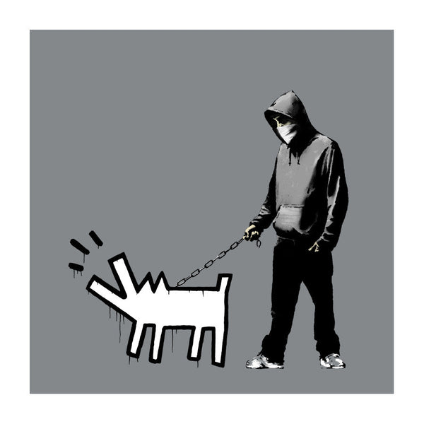 Banksy - Choose Your Weapon Grey - Signed Keith Haring Print / Screenprint with COA