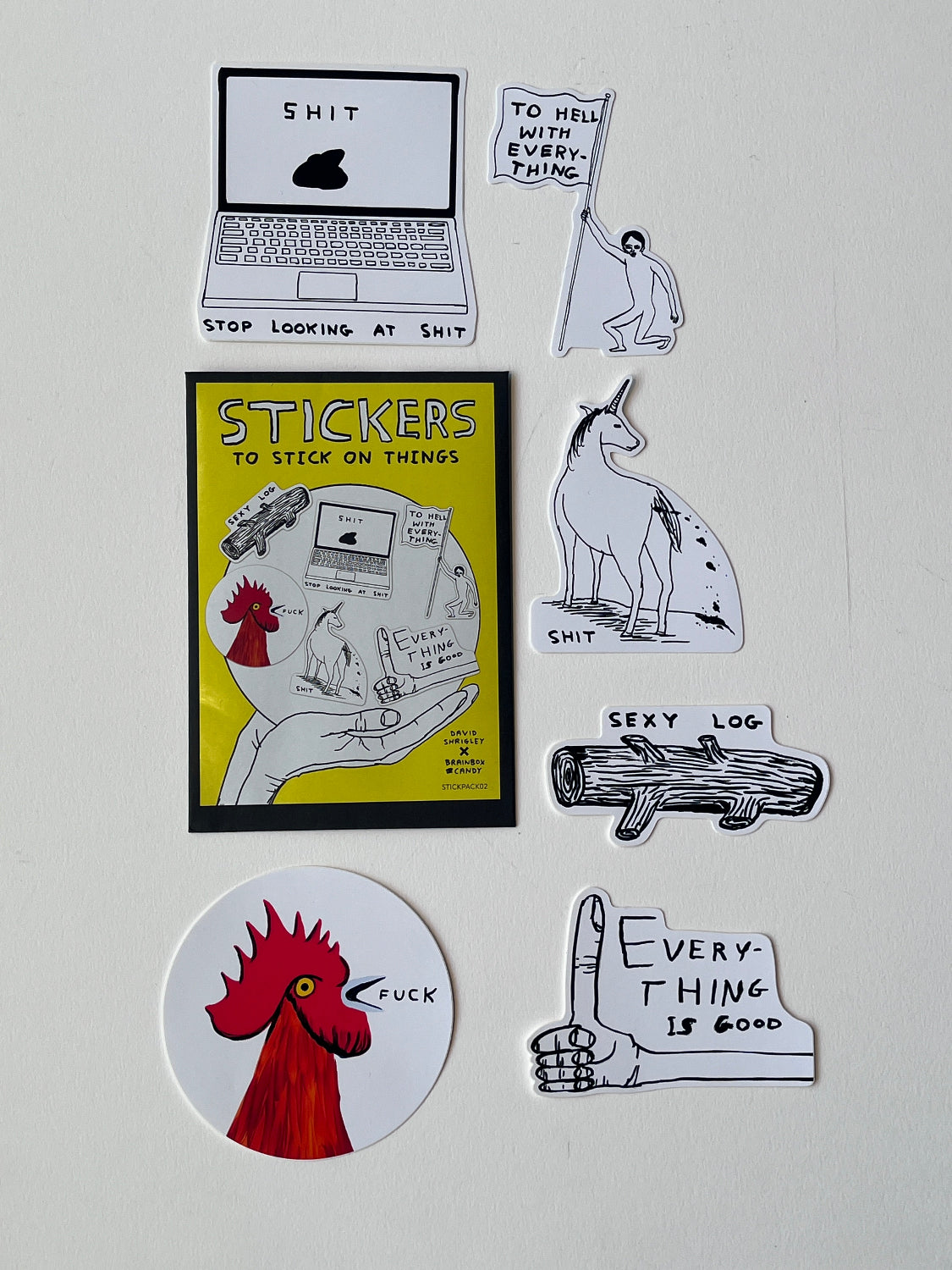 David Shrigley - Sticker Pack (View to see choices)