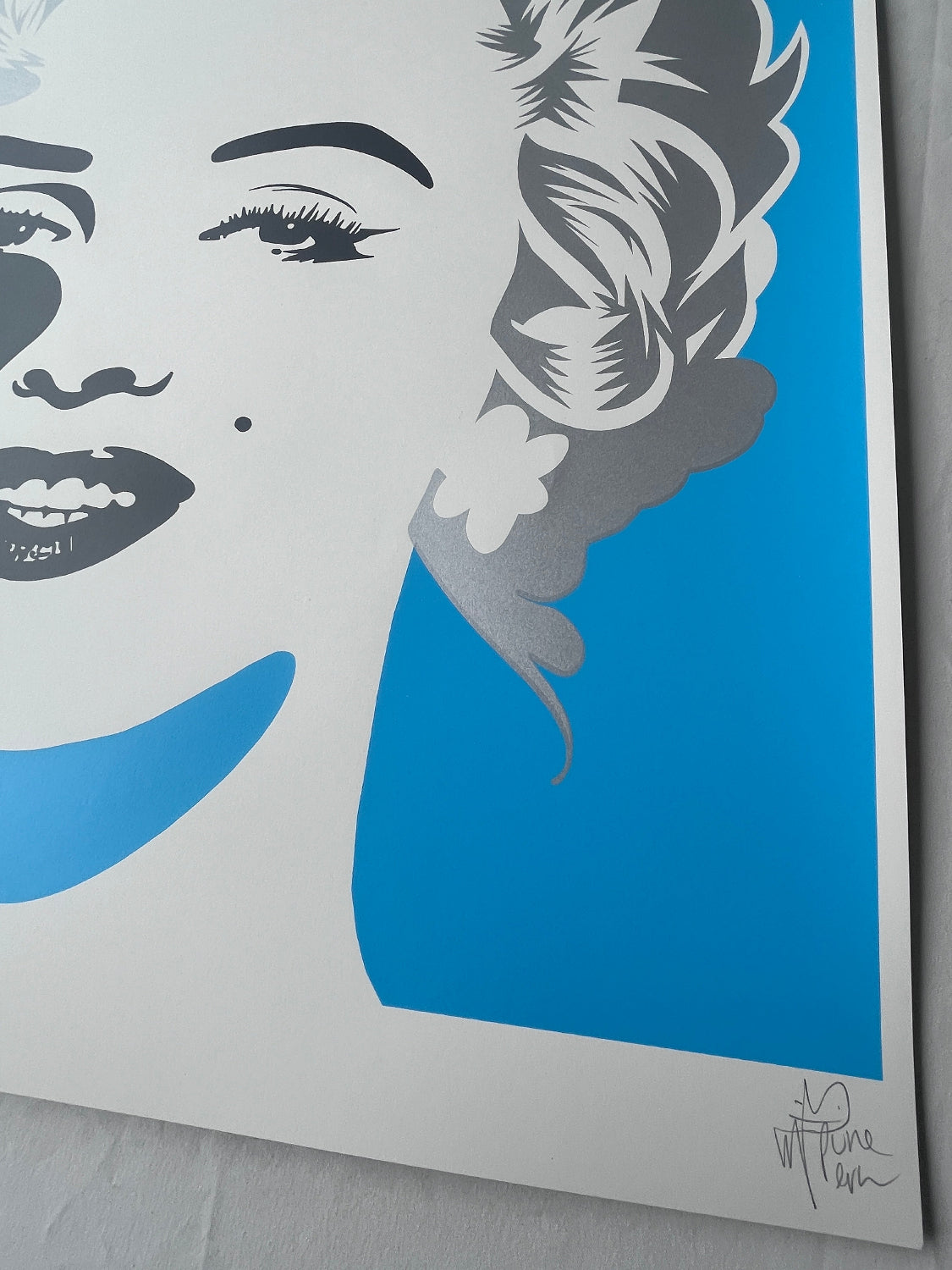 Pure Evil - Marilyn Classic (Blue and Silver) Print