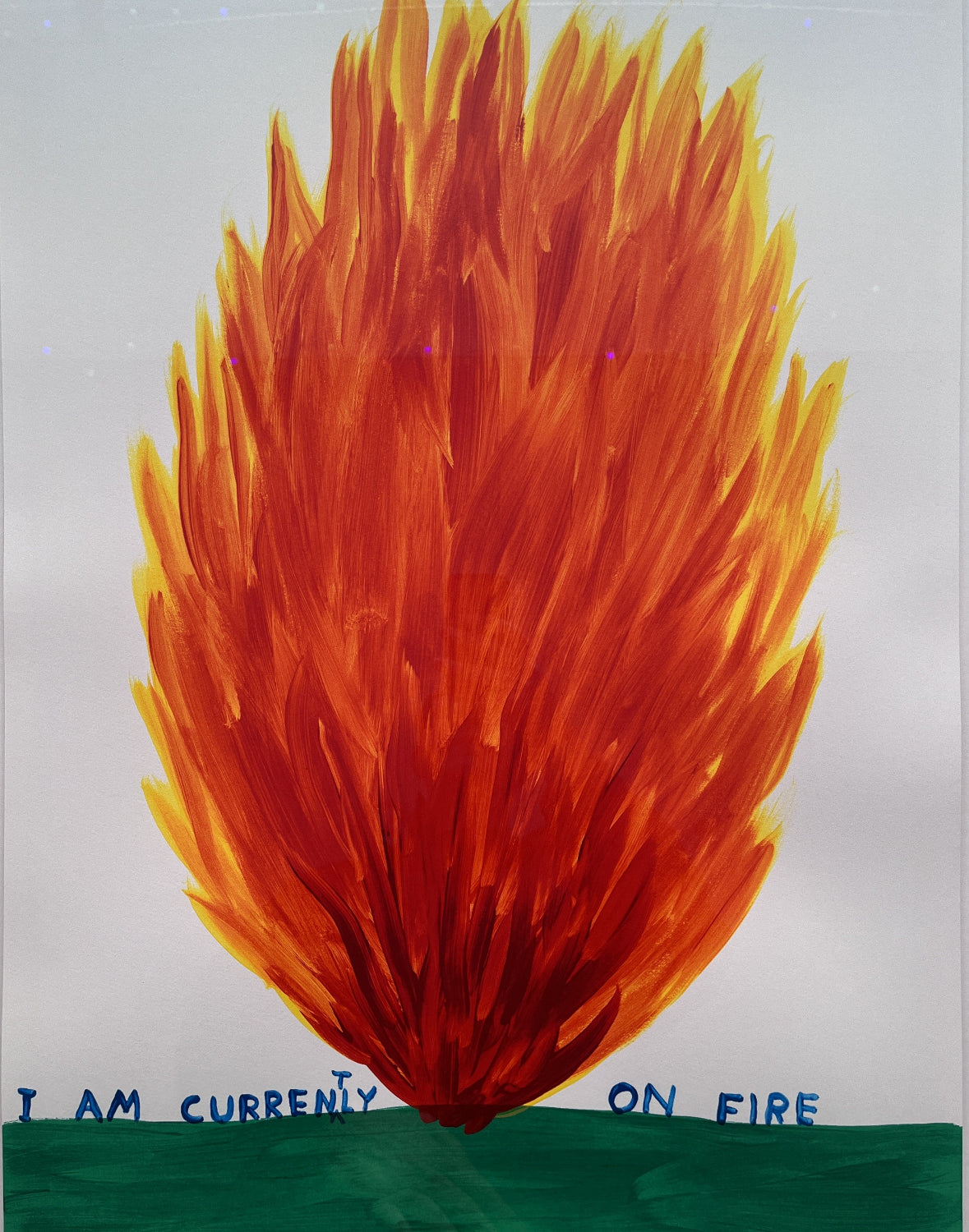 David Shrigley - I Am Currently On Fire (Framed)
