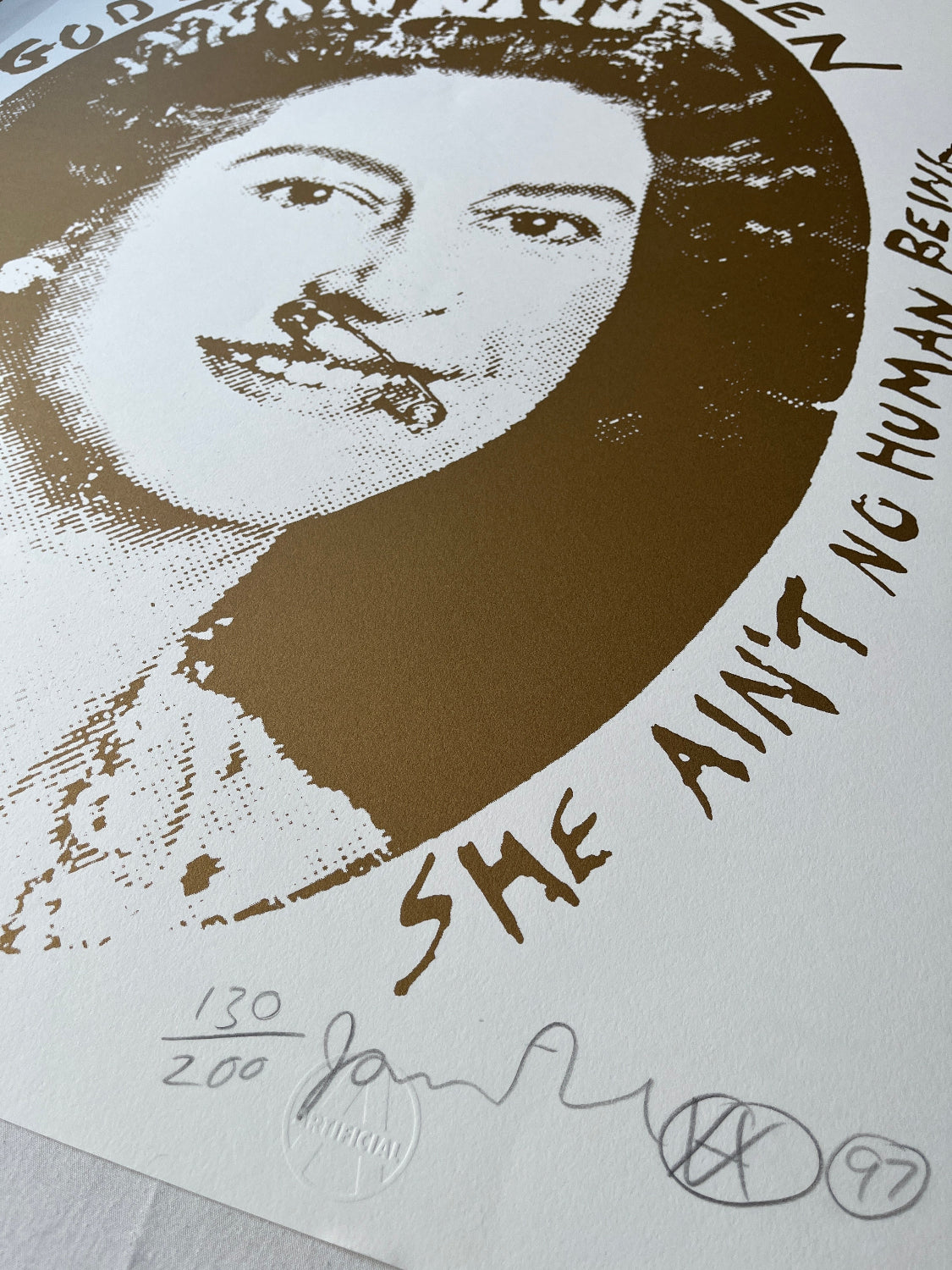 Jamie Reid - God Save The Queen (Gold & White)