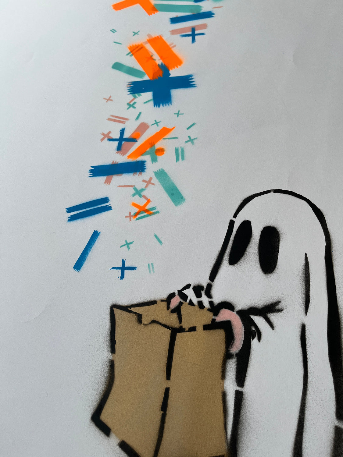 Stevie Unknown - You Bring The Math, We'll Bring The Magic (Tangerine) (Original Painting on Paper)