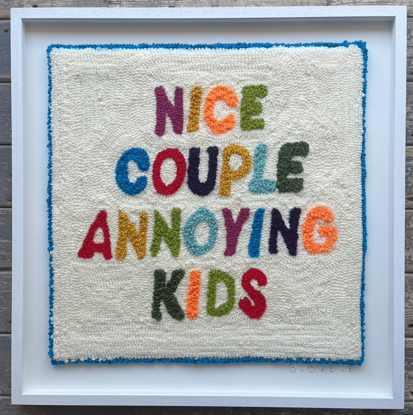 Bob & Eve - Nice Parents (Original Framed Textile)