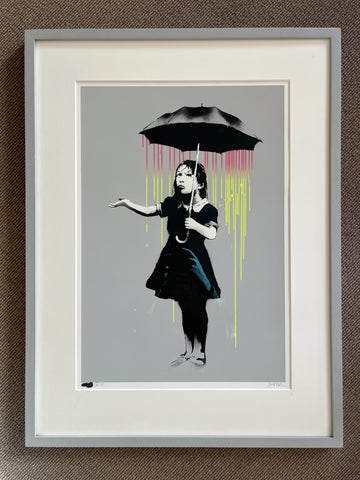 Banksy - NOLA (Pink And Yellow Rain - Artist Proof)