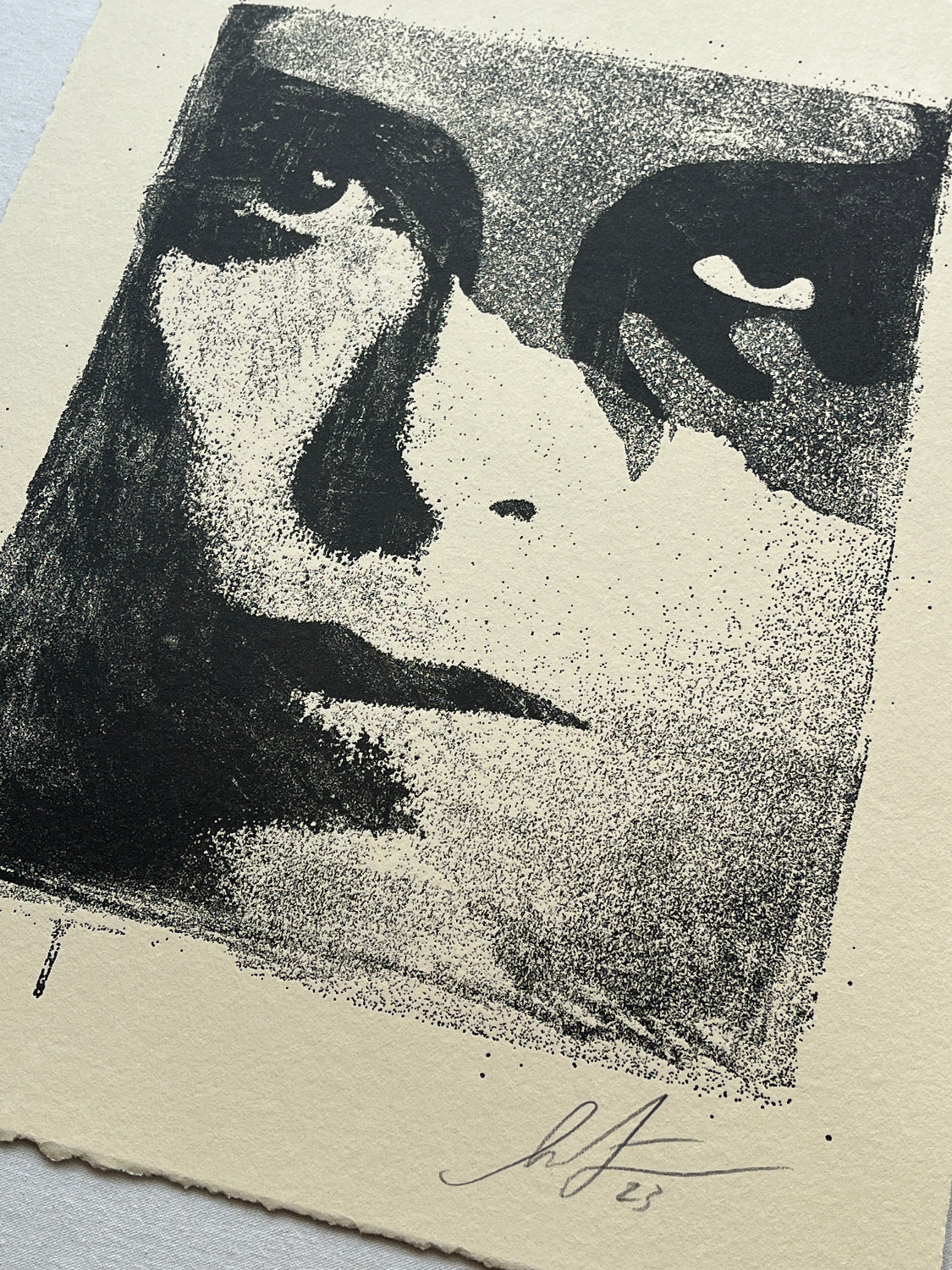 Shepard Fairey - A Cracked Icon Letterpress (David Bowie)