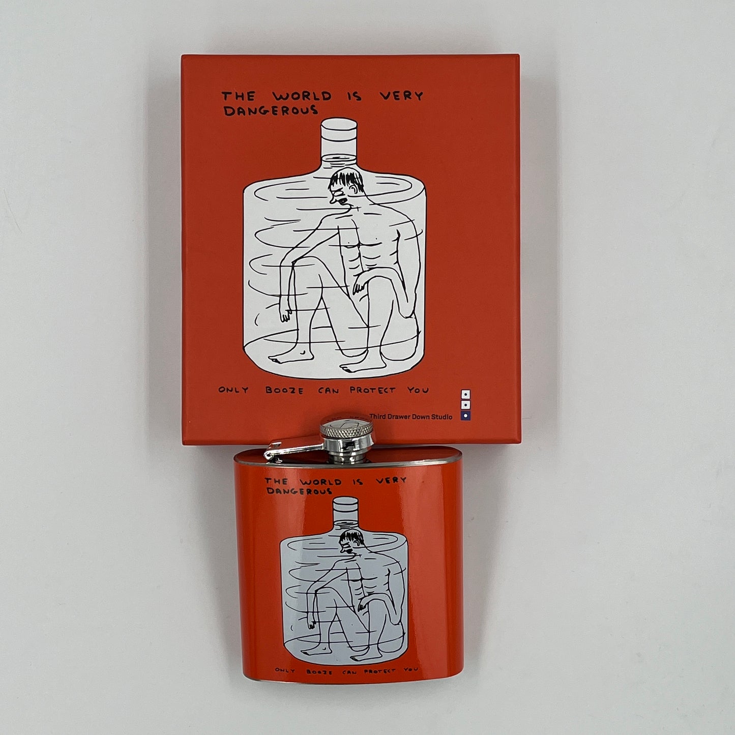 David Shrigley - Hip Flask (The World Is Very Dangerous)