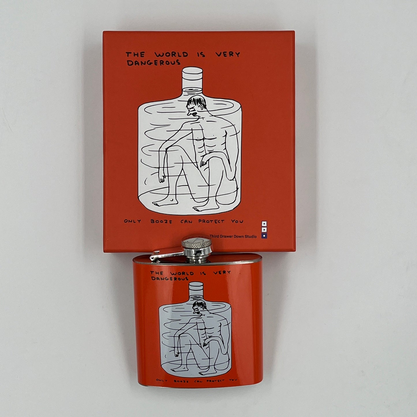 David Shrigley - Hip Flask (The World Is Very Dangerous)