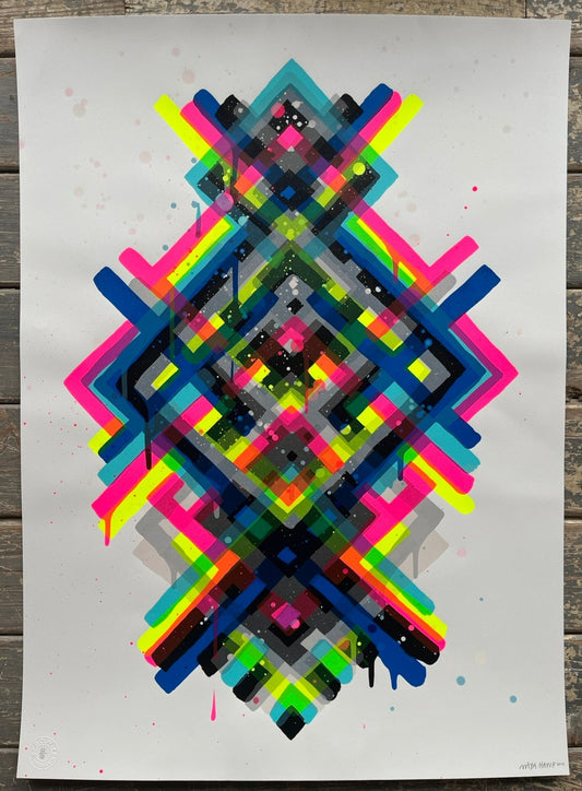 Maya Hayuk - Big Bang Breakthrough 1 (Hand-Finished Screenprint)