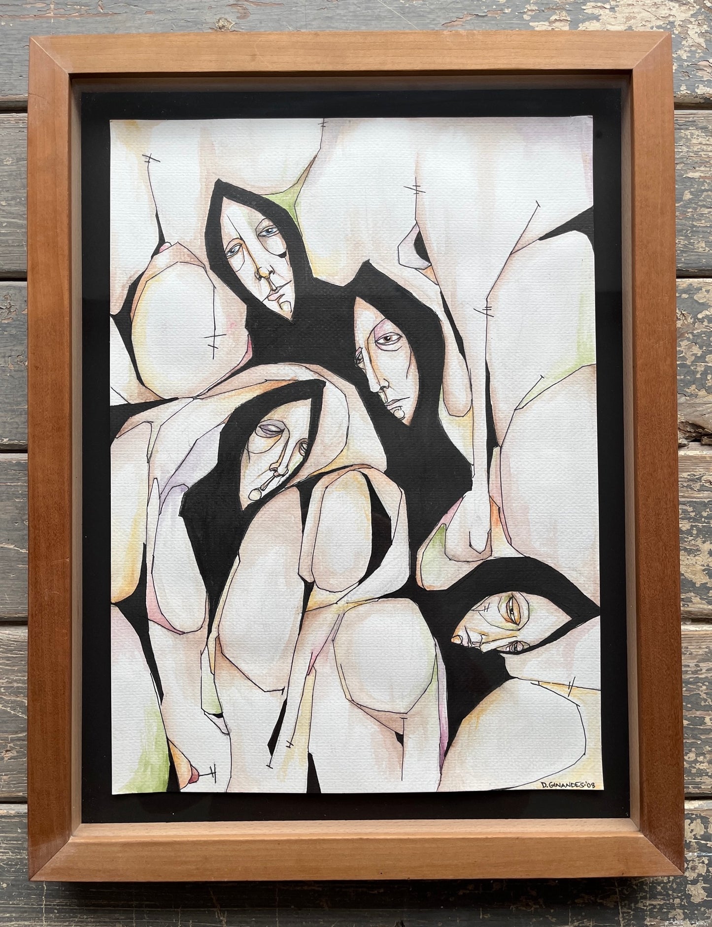 Damon Ginandes - Untitled (Framed Watercolour)