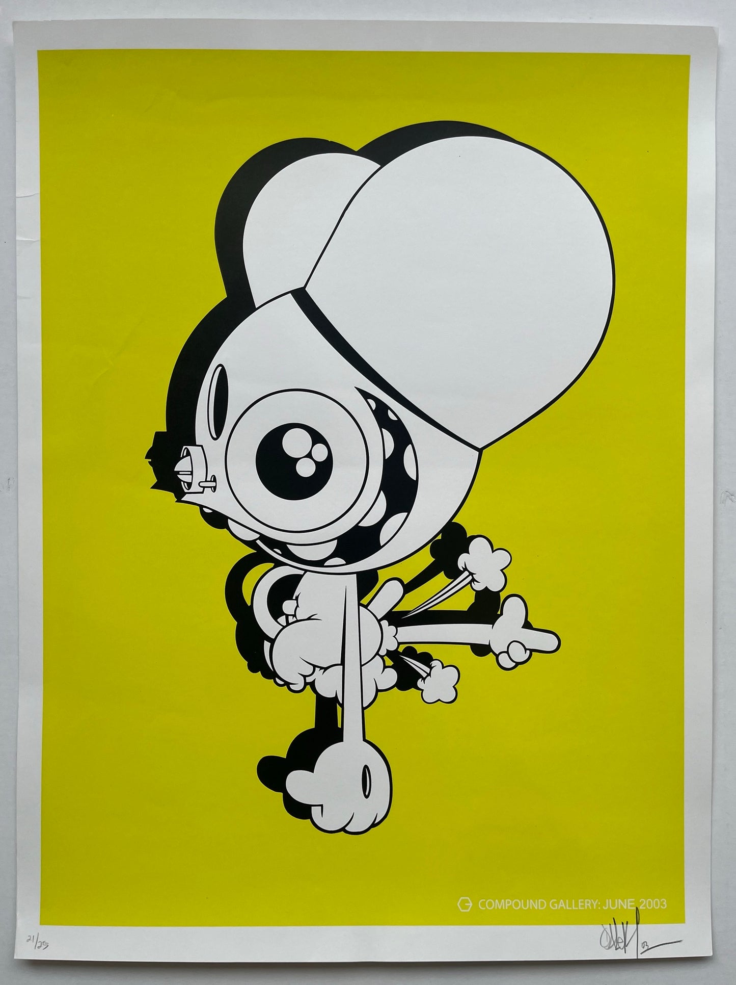 Dalek (James Marshall) - Compound Gallery Space Monkey Screenprint (Yellow)