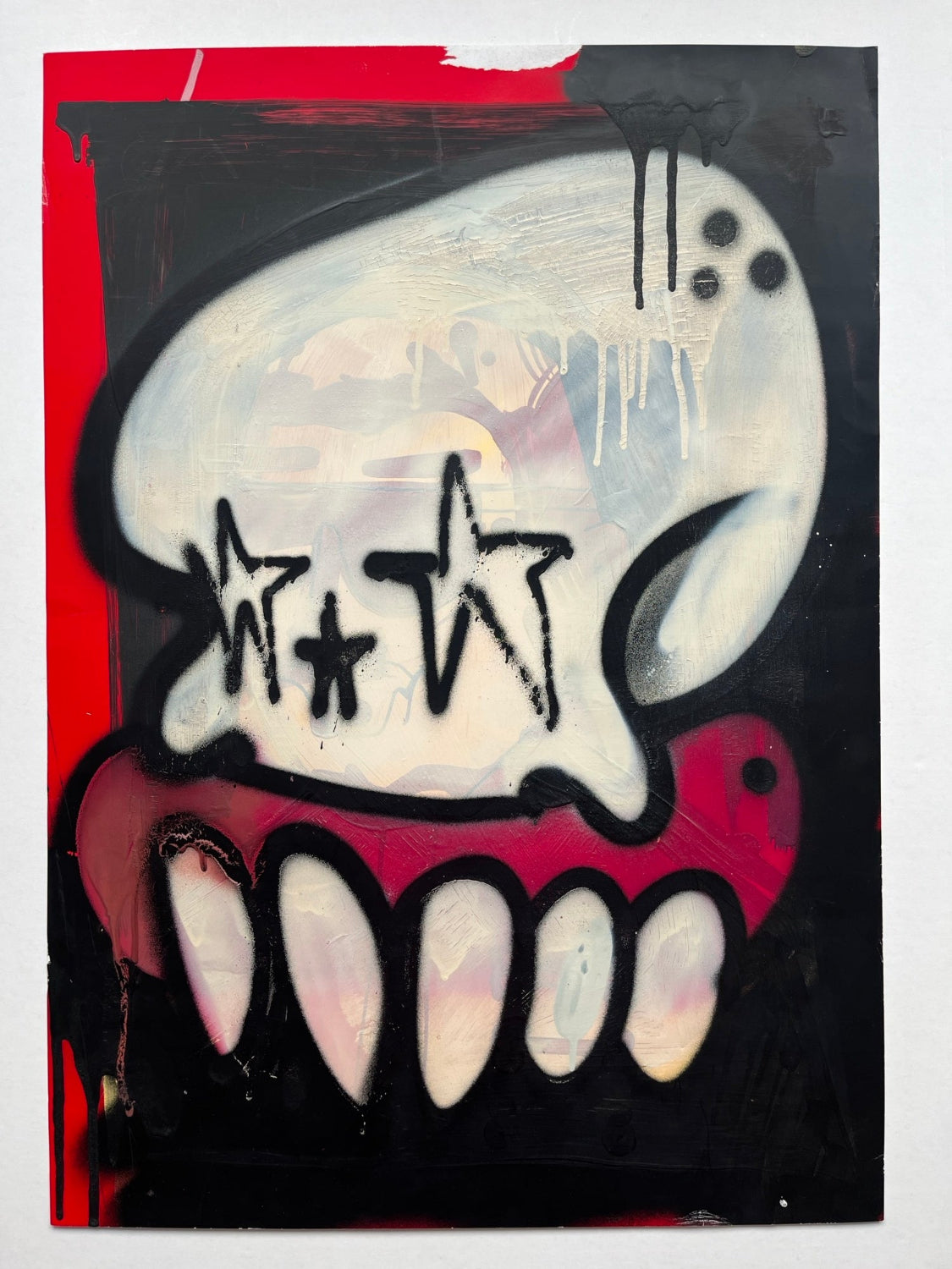Sweet Toof / Cyclops (Lucas Price) - Spraypainted Skull on Paper