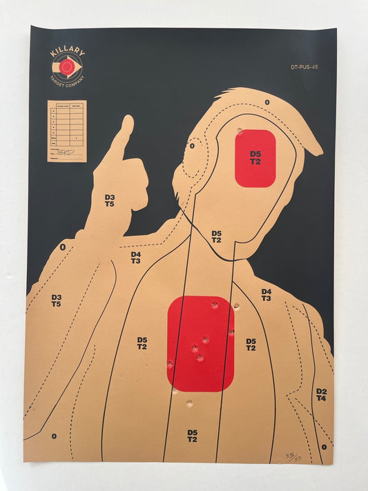 BKD - Trigger Trump (Screenprint Shot With Real Bullets)