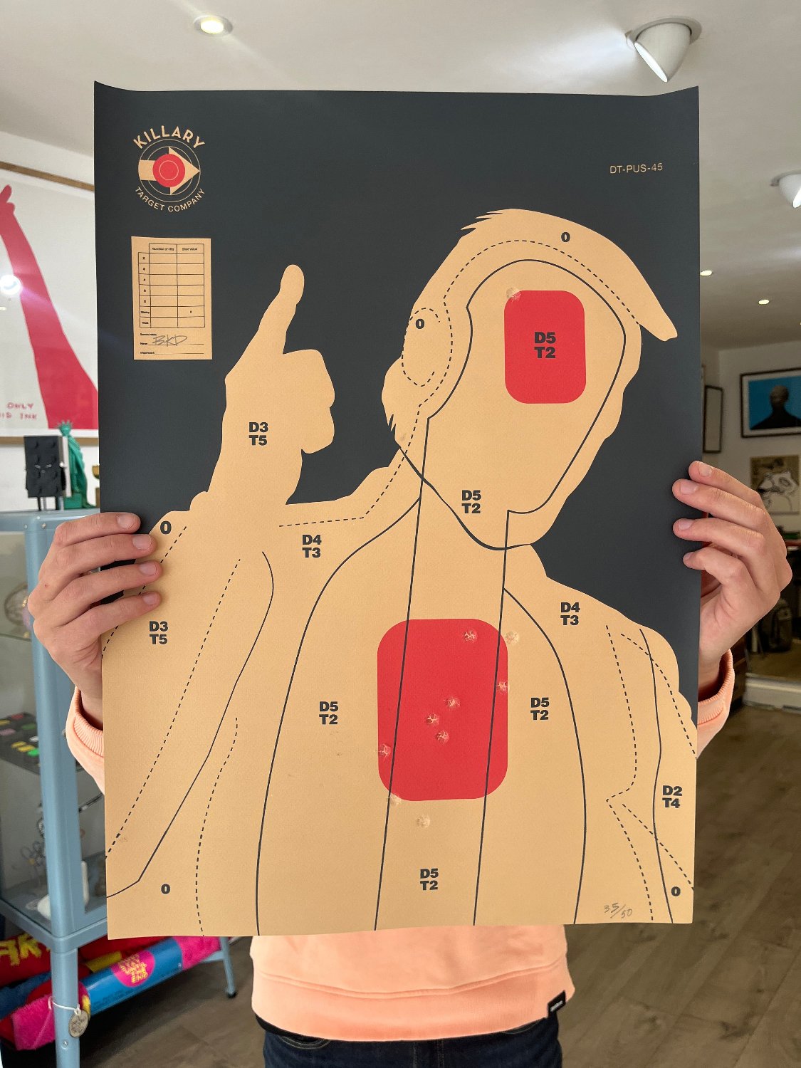 BKD - Trigger Trump (Screenprint Shot With Real Bullets)