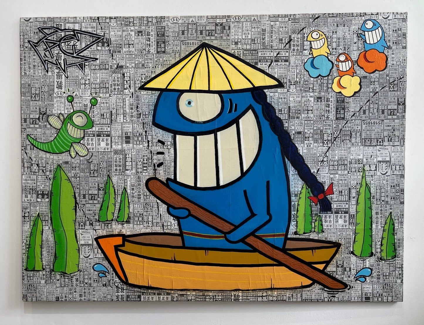 El Pez - Happy Boatman (Original Canvas)