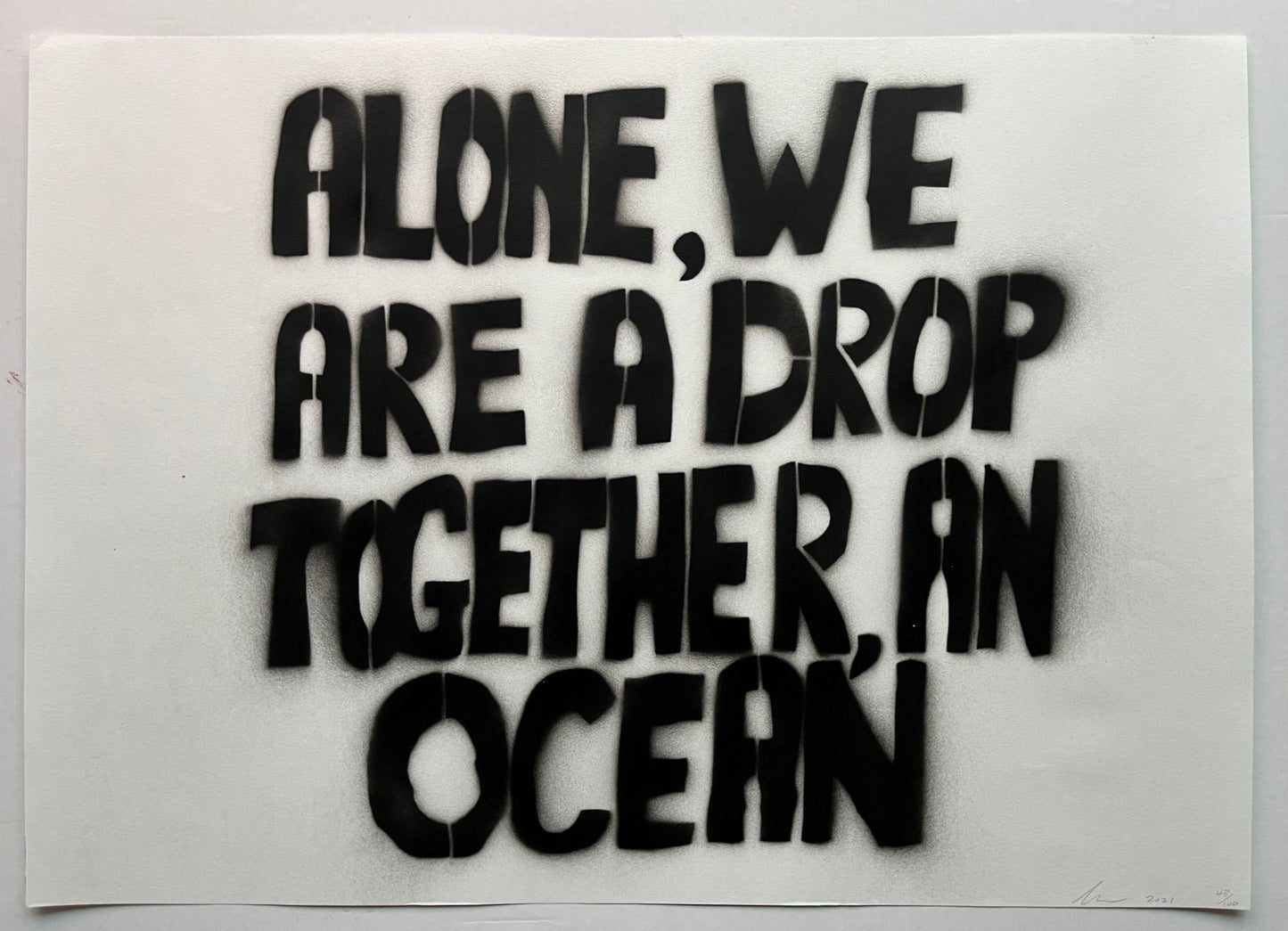 Sam Durant - Alone, We Are A Drop, Together, An Ocean
