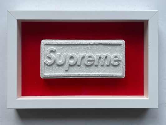 Dean Zeus Colman  - Love Is A Drug (Supreme Box Logo) (White On Red)
