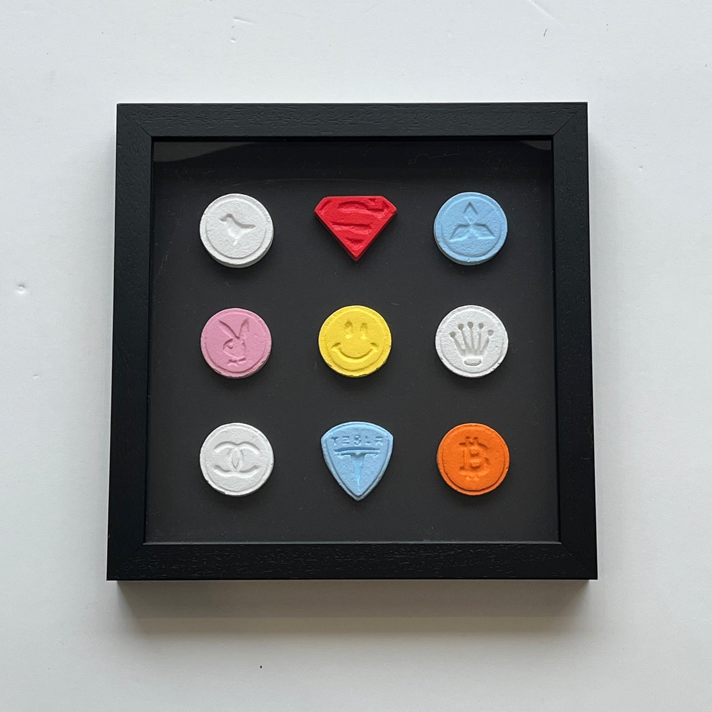 Dean Zeus Colman - Love Is A Drug (9 Pills Framed in Black) (1)