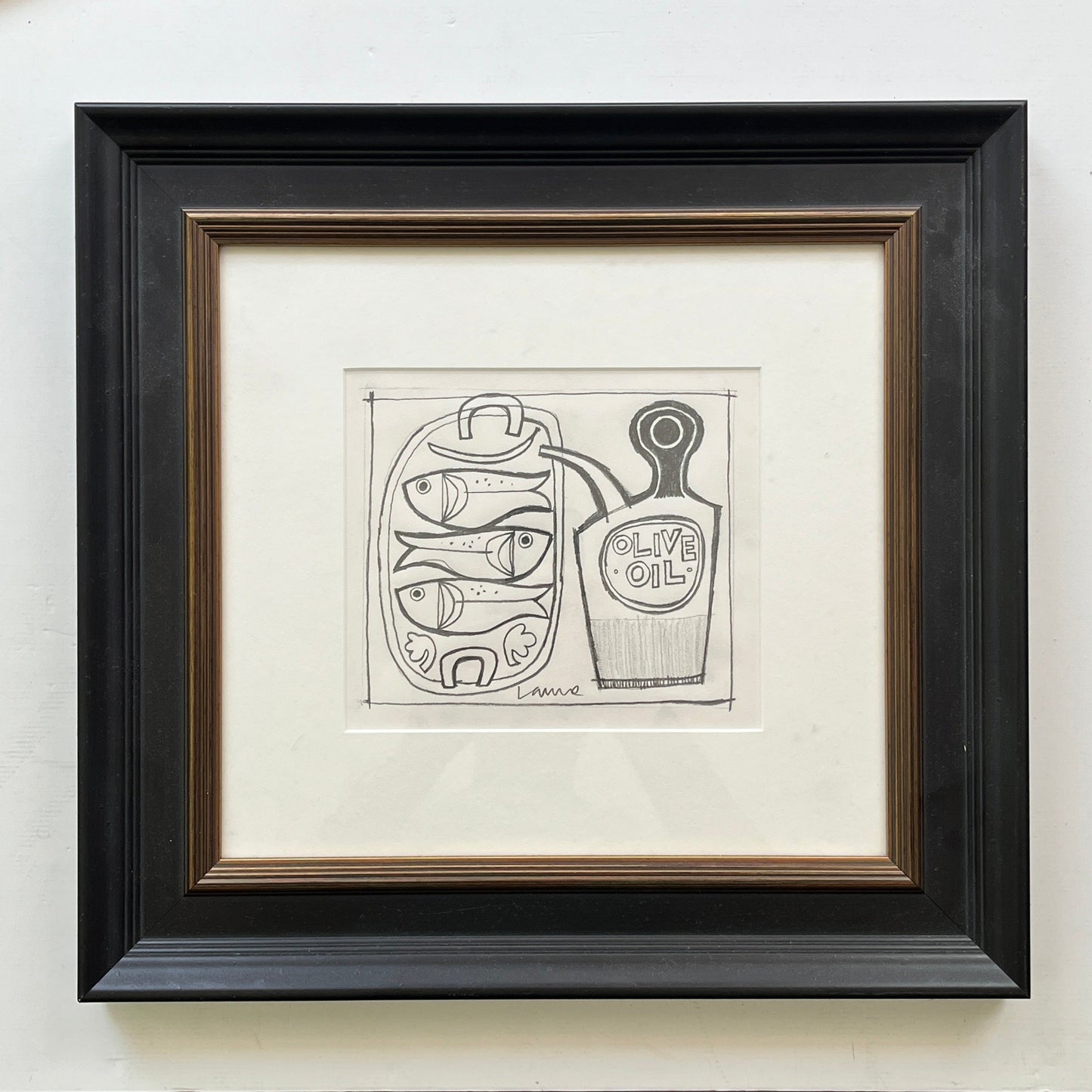 Simon Laurie - Sardines & Oil (Framed Original)