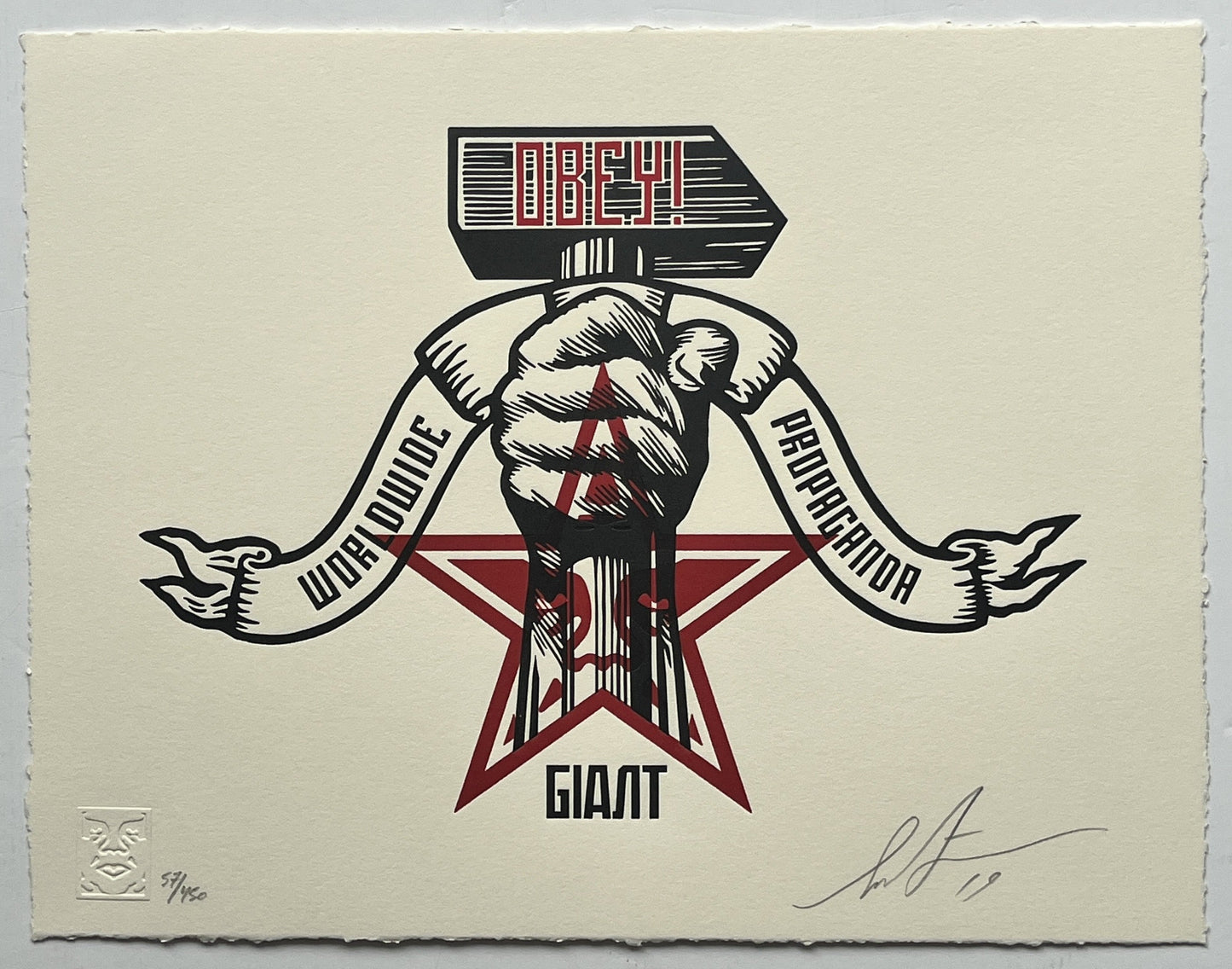 Shepard Fairey - Hammer & Fist (Letterpress)
