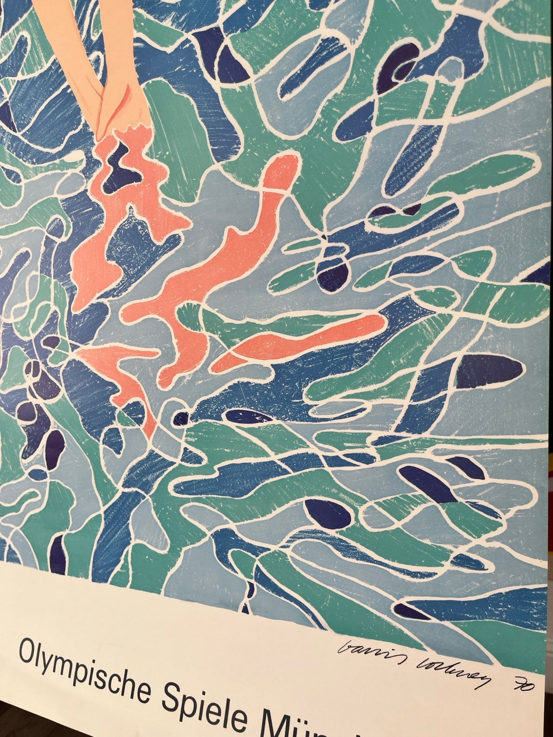David Hockney - Munich 1972 Olympic Poster - The Diver