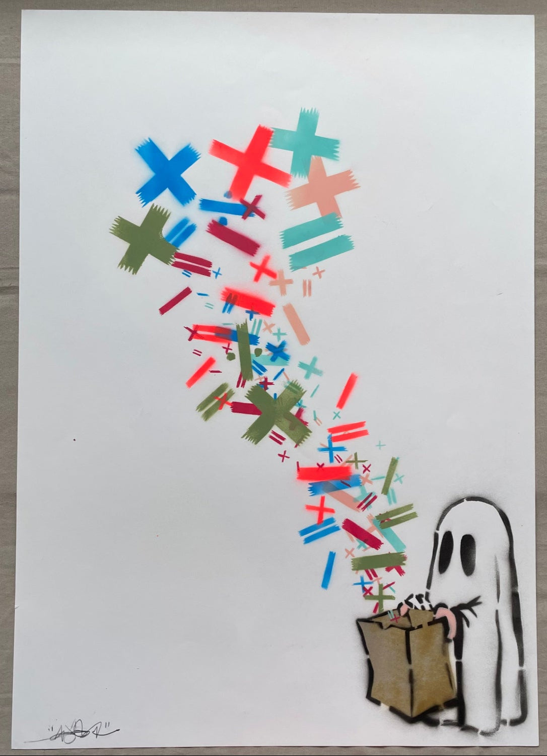 Stevie Unknown - You Bring The Math, We'll Bring The Magic (Home School) (Original Painting on Paper)
