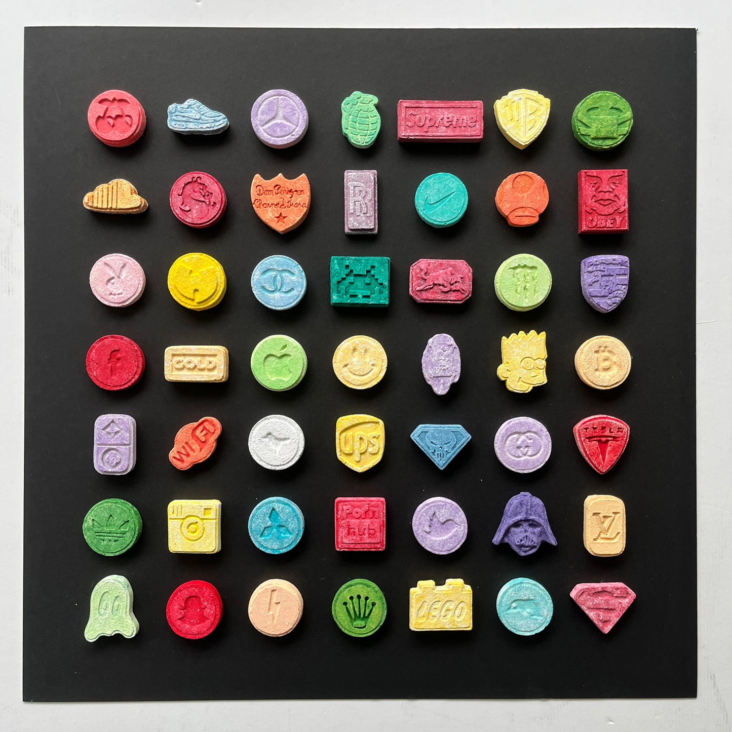 Dean Zeus Colman - Love Is A Drug (49 Pills) (Framed)