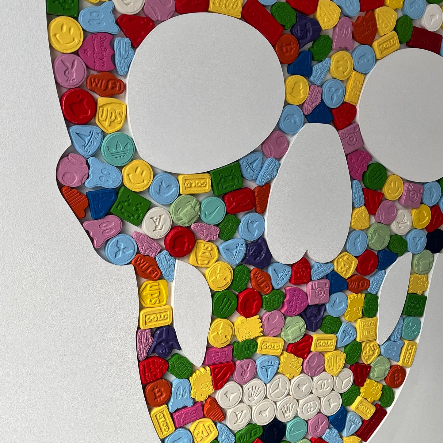 Dean Zeus Colman - Large Pill Skull (White)