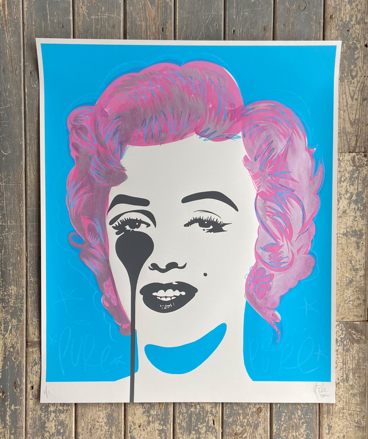 Pure Evil - Marilyn Classic (Pink & Purple) - Signed Screenprint Hand Finished