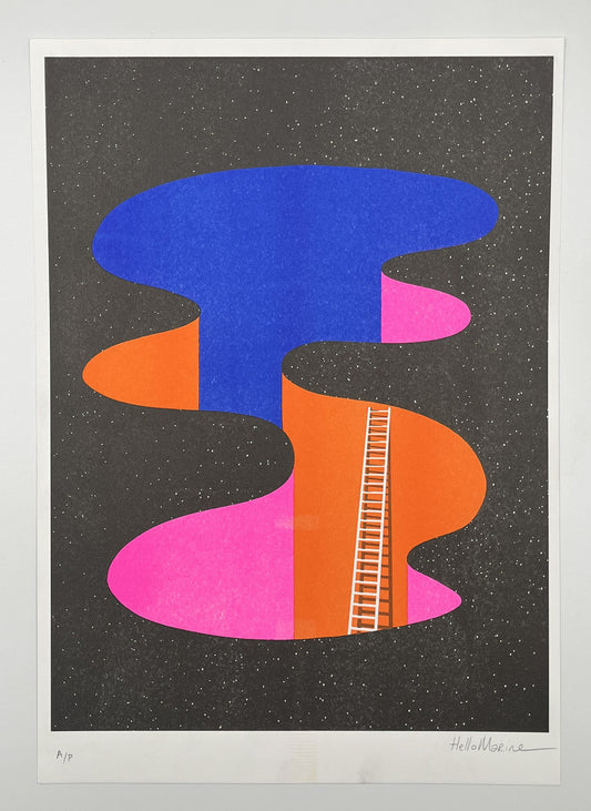 Hello Marine - Mind The Gap Risograph Print