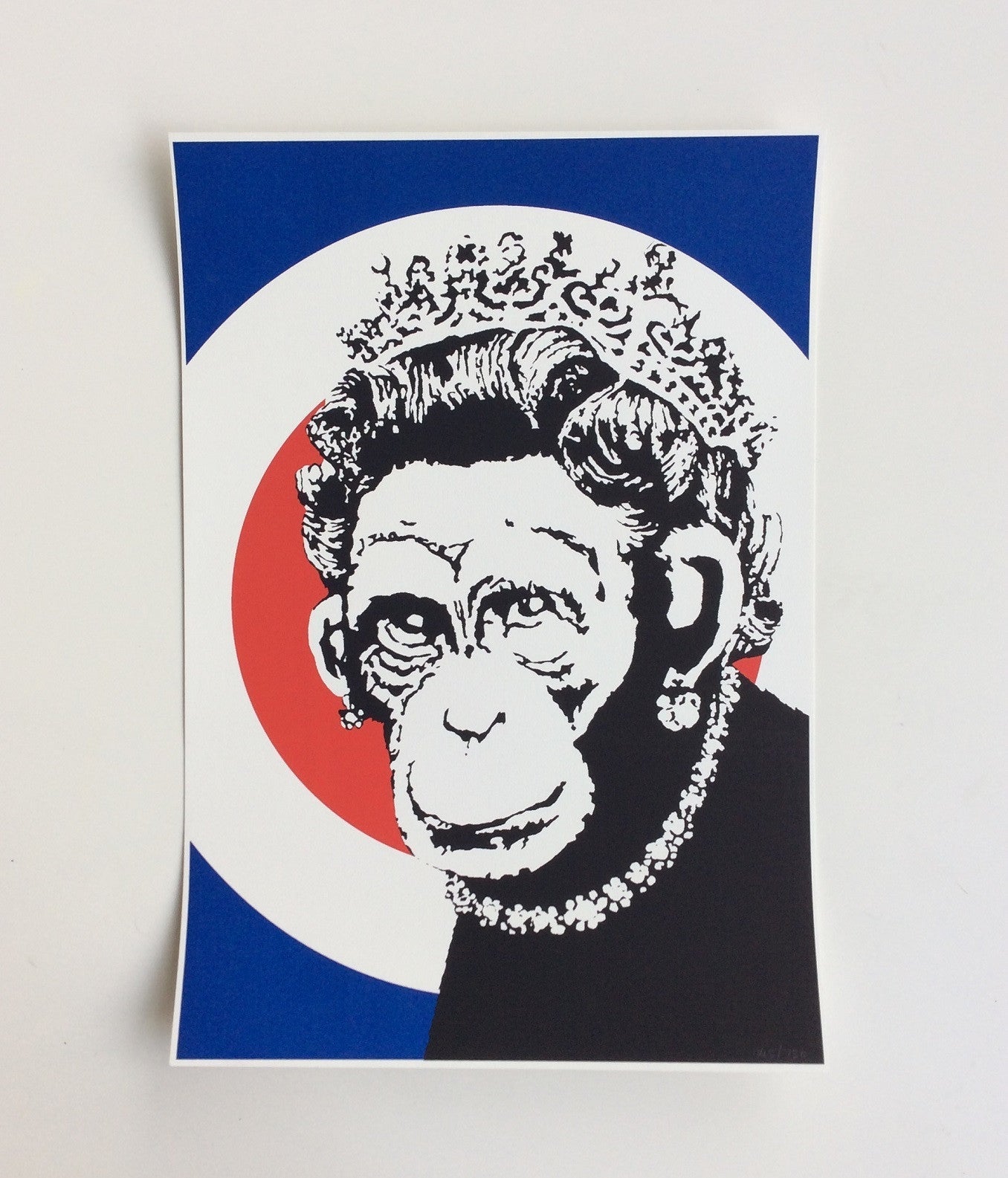 Banksy - Monkey Queen Unsigned Screenprint / Print
