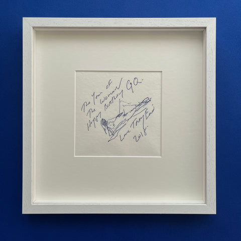 Tracey Emin - GQ 30th Anniversary Napkin (Framed in White)