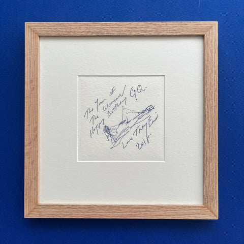 Tracey Emin - GQ 30th Anniversary Napkin (Framed in Wood)