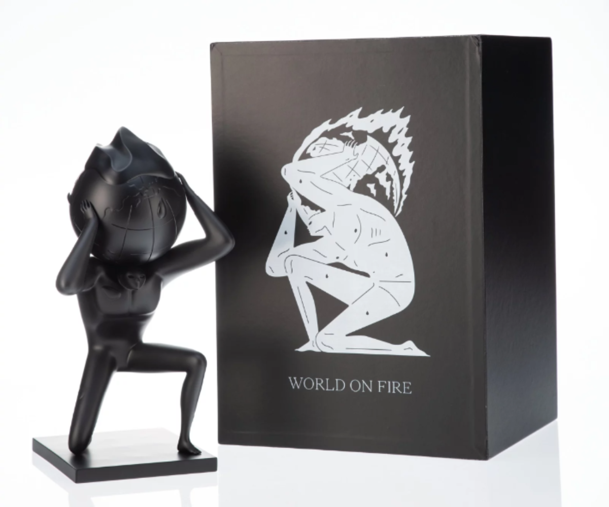 Cleon Peterson - World on Fire (Sculpture)