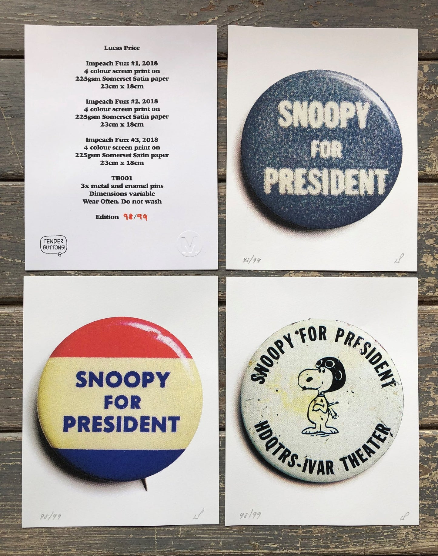 Lucas Price (Cyclops) - Impeach Fuzz (Print Set with Badges!)