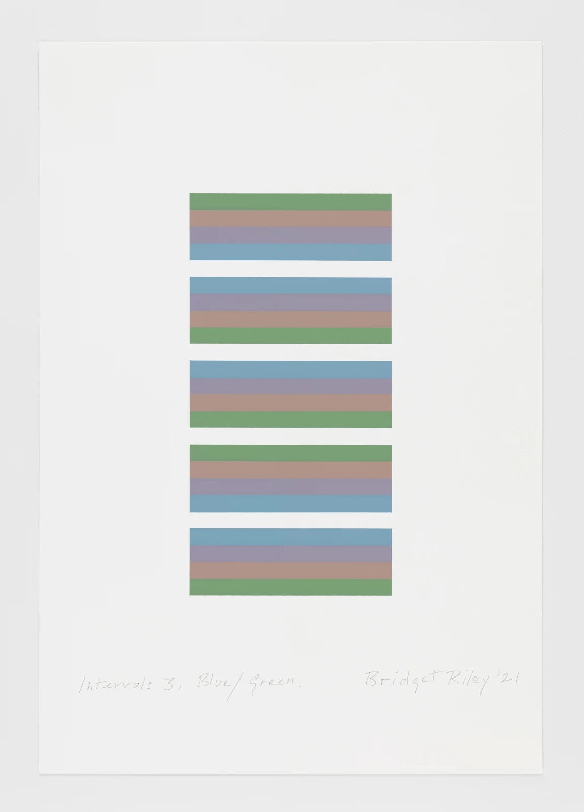 Bridget Riley - Intervals 3 (Blue / Green)