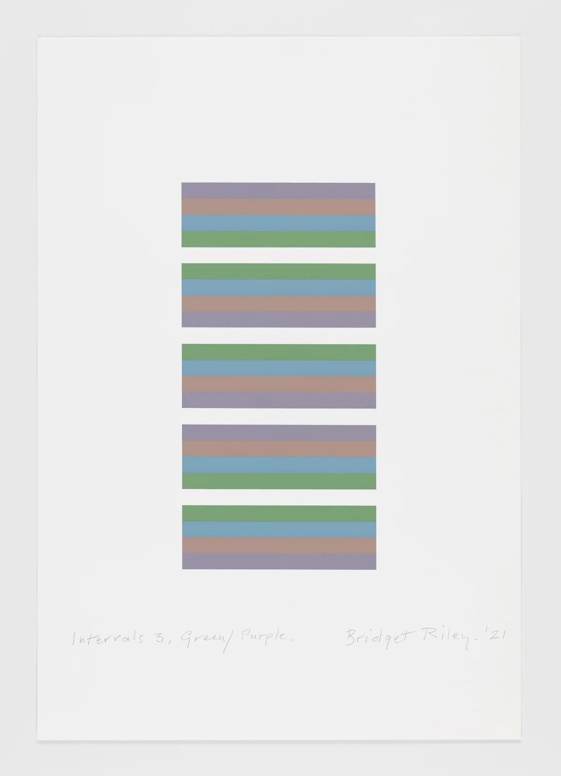 Bridget Riley - Intervals 3 (Green / Purple)