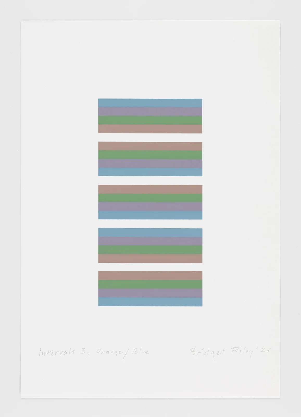 Bridget Riley - Intervals 3 (Orange / Blue)