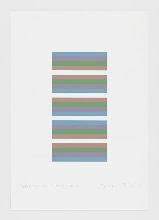 Bridget Riley - Intervals 3 (Orange / Blue)