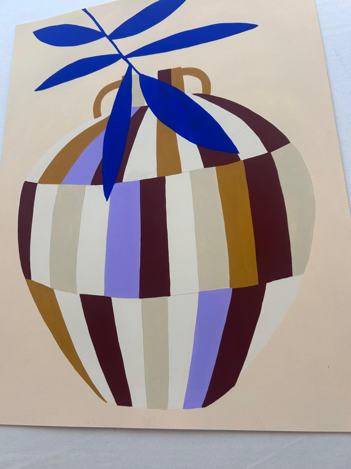 HelloMarine - Vase Sienne (Original Painting on Paper)