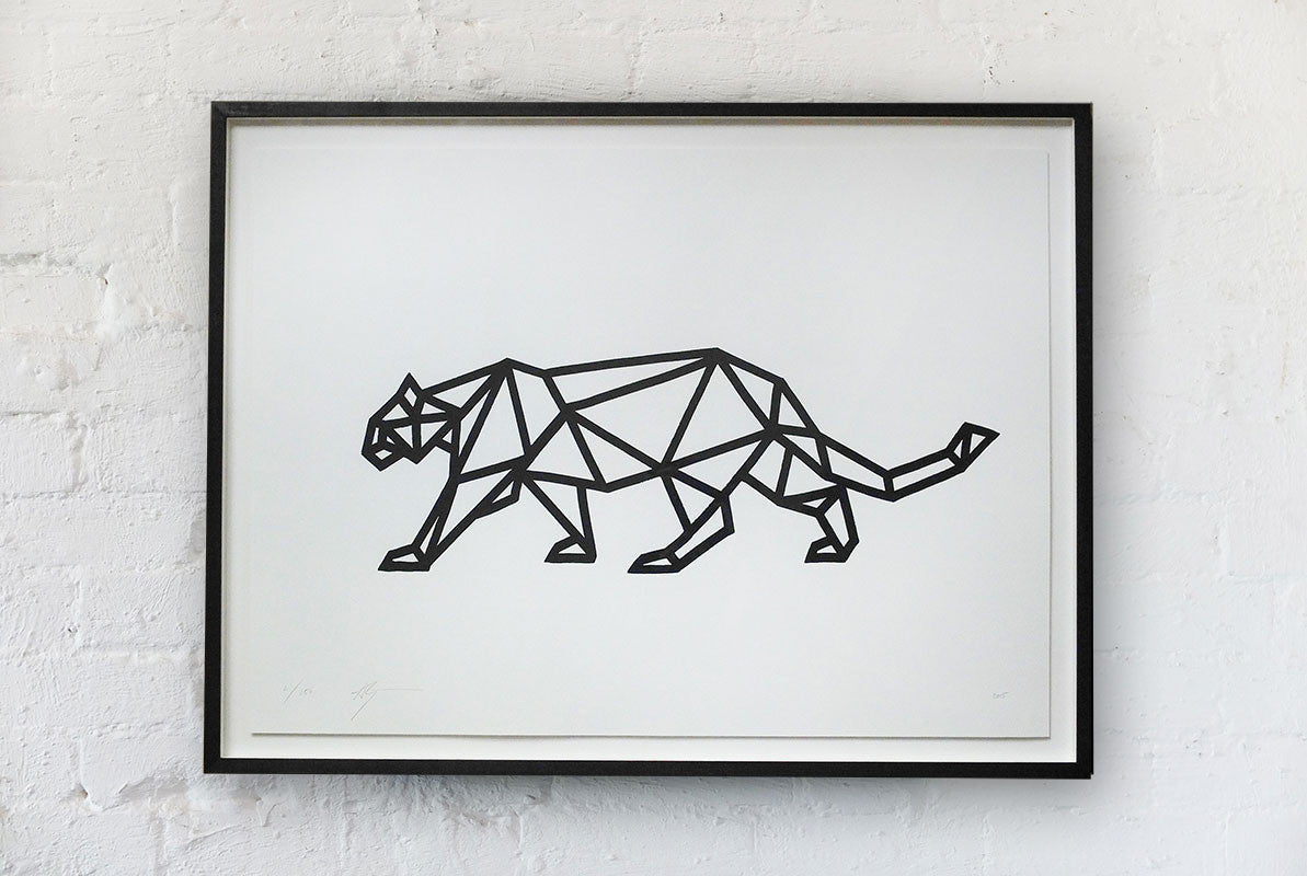 Arran Gregory - Geo Leopard Left Signed Print / Screenprint