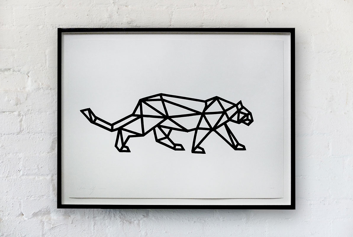 Arran Gregory - Geo Leopard Right Signed Print / Screenprint