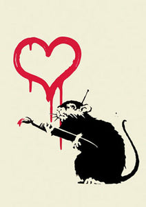 Banksy - Love Rat Signed Screenprint with COA