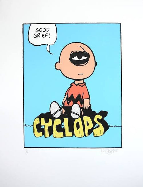 Cyclops - Charlie Brown (Blue) - Lucas Price Screenprint 