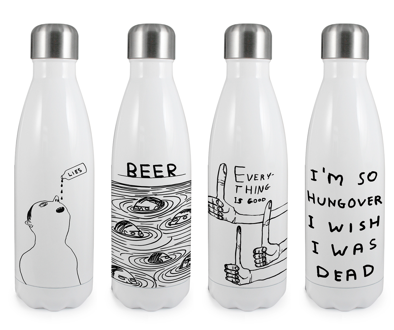 David Shrigley - Thermal Water Bottle (Reusable)