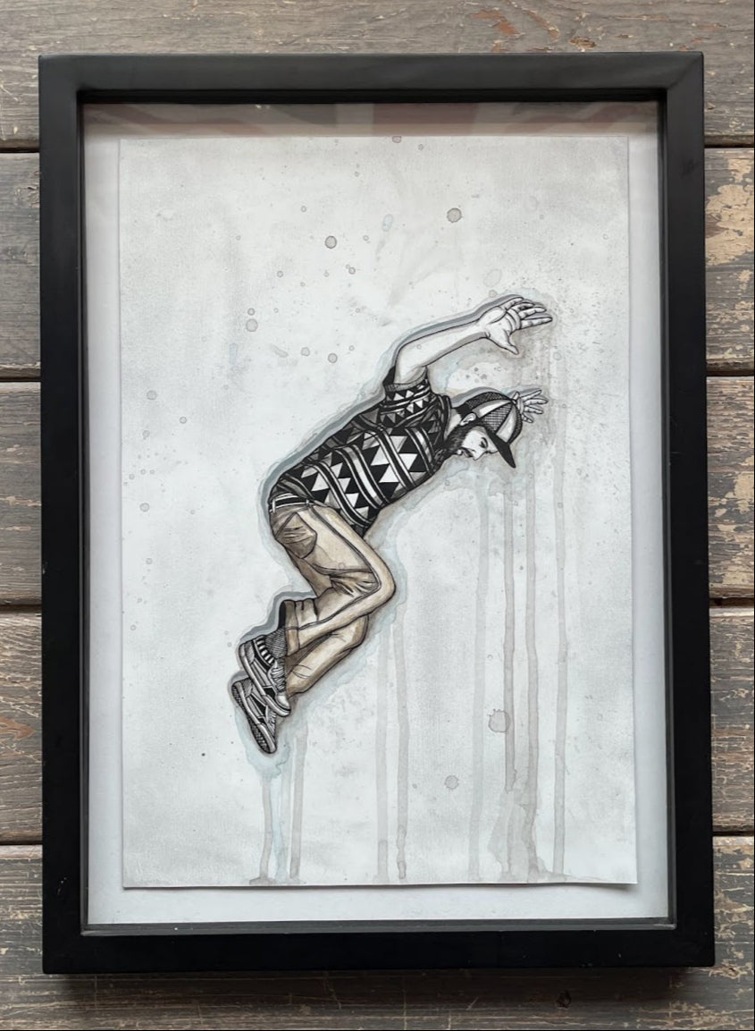Derek Albeck - Further We Fall Original Drawing