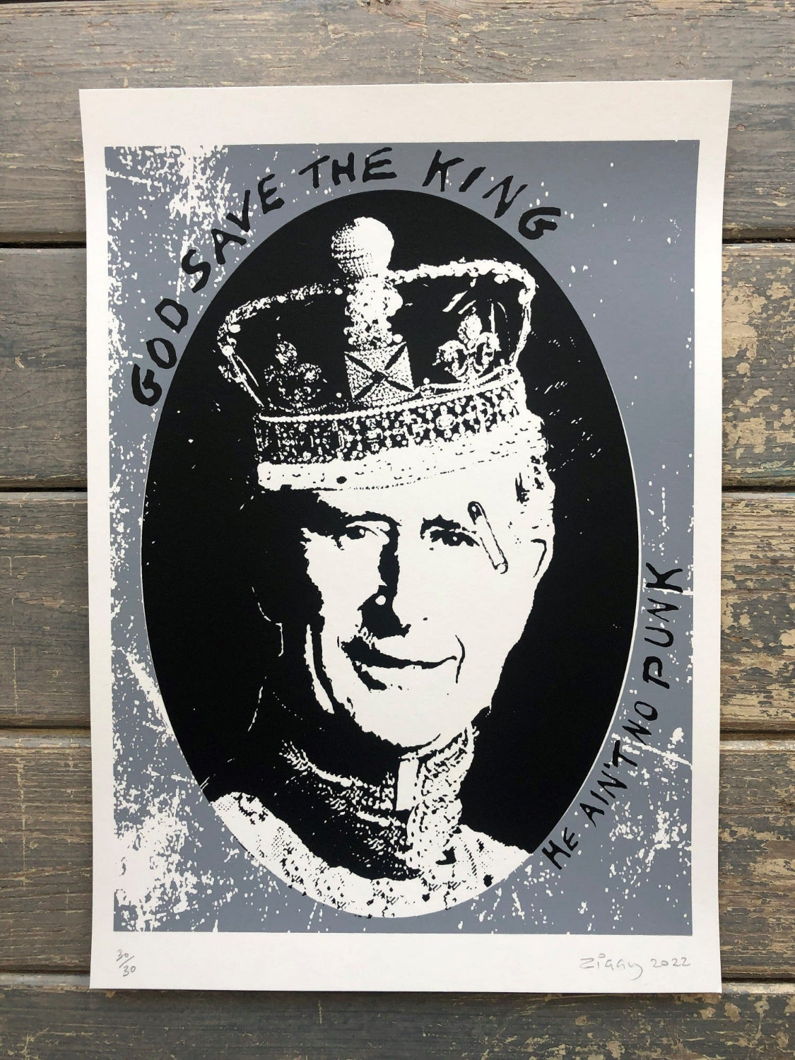 Ziggy - God Save The King (Grey) - Punk - Jamie Reid - GSTQ
